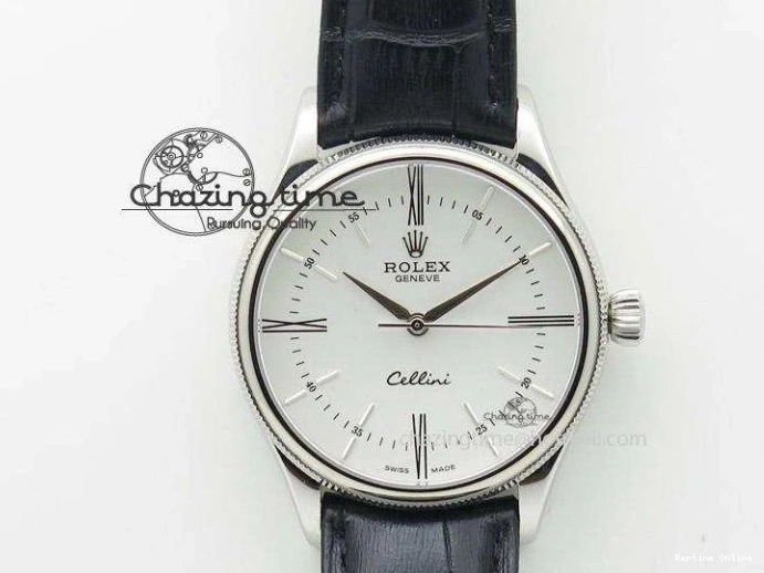 0510 Cellini 50519 Real Date SS BP Maker Best Edition Black Dial Sticks Markers on Black Leather Strap SA Affordable 3087